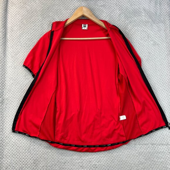 Vintage Santini SMS Mens Red Full Zip Cycling Jersey Size L Made in Italy Vtg - Picture 6 of 13